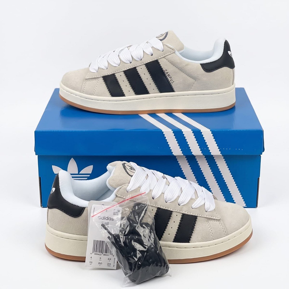 Adidas Campus OOS Crystal White /core Black — 1