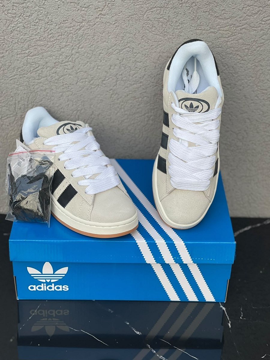 Adidas Campus OOS Crystal White /core Black — 2