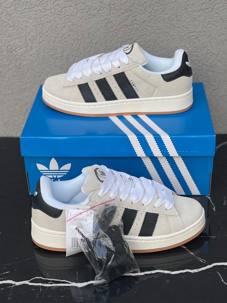 Adidas Campus OOS Crystal White /core Black — 3