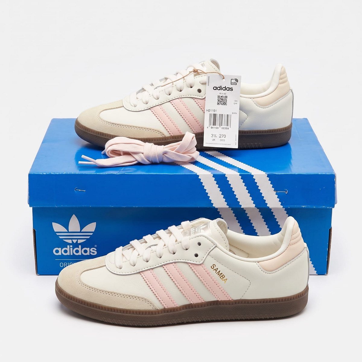 Adidas Samba Cloud White/Clear Pink — 1