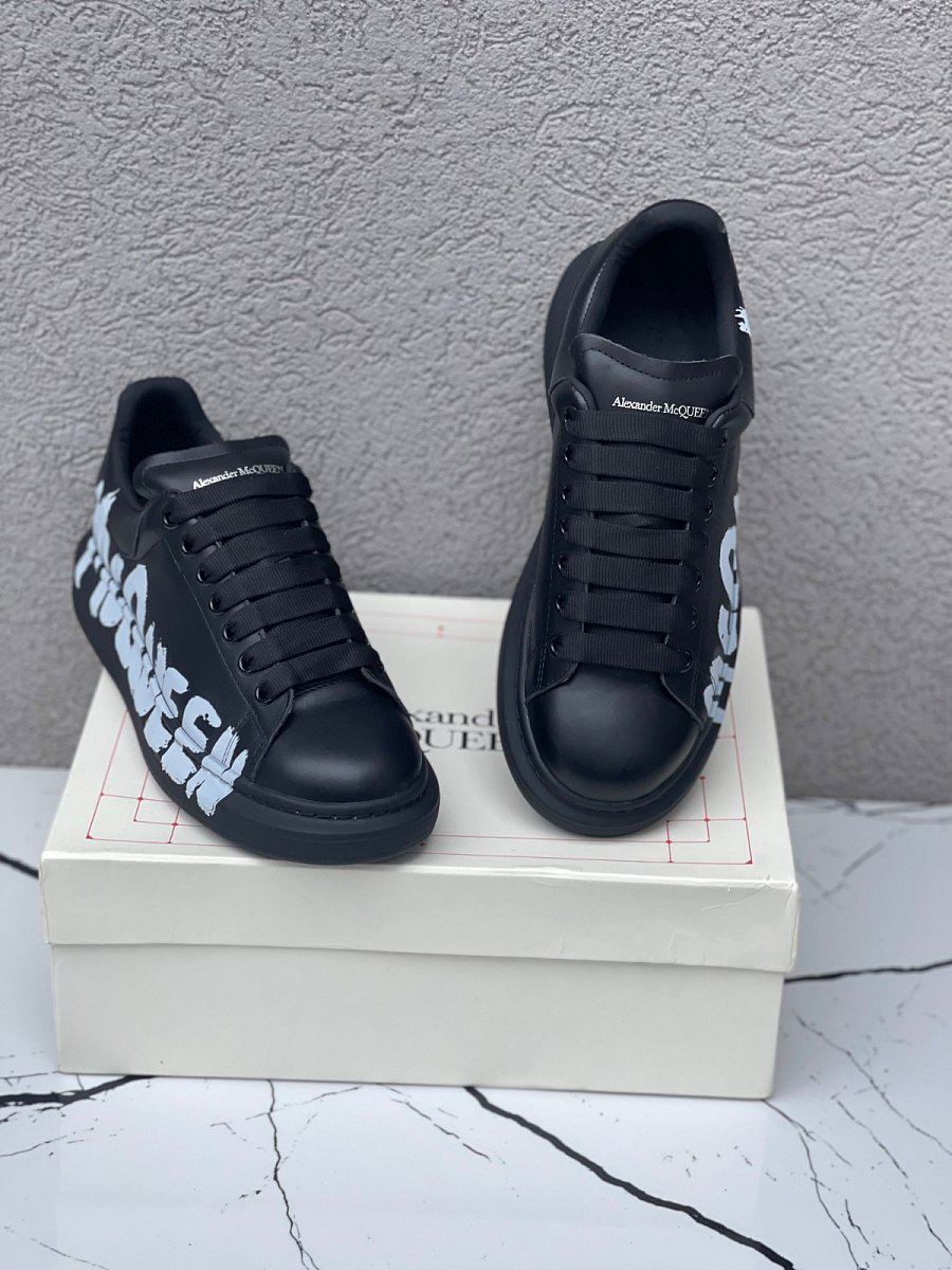 Alexander Mcqueen Black  Graffiti White — 2