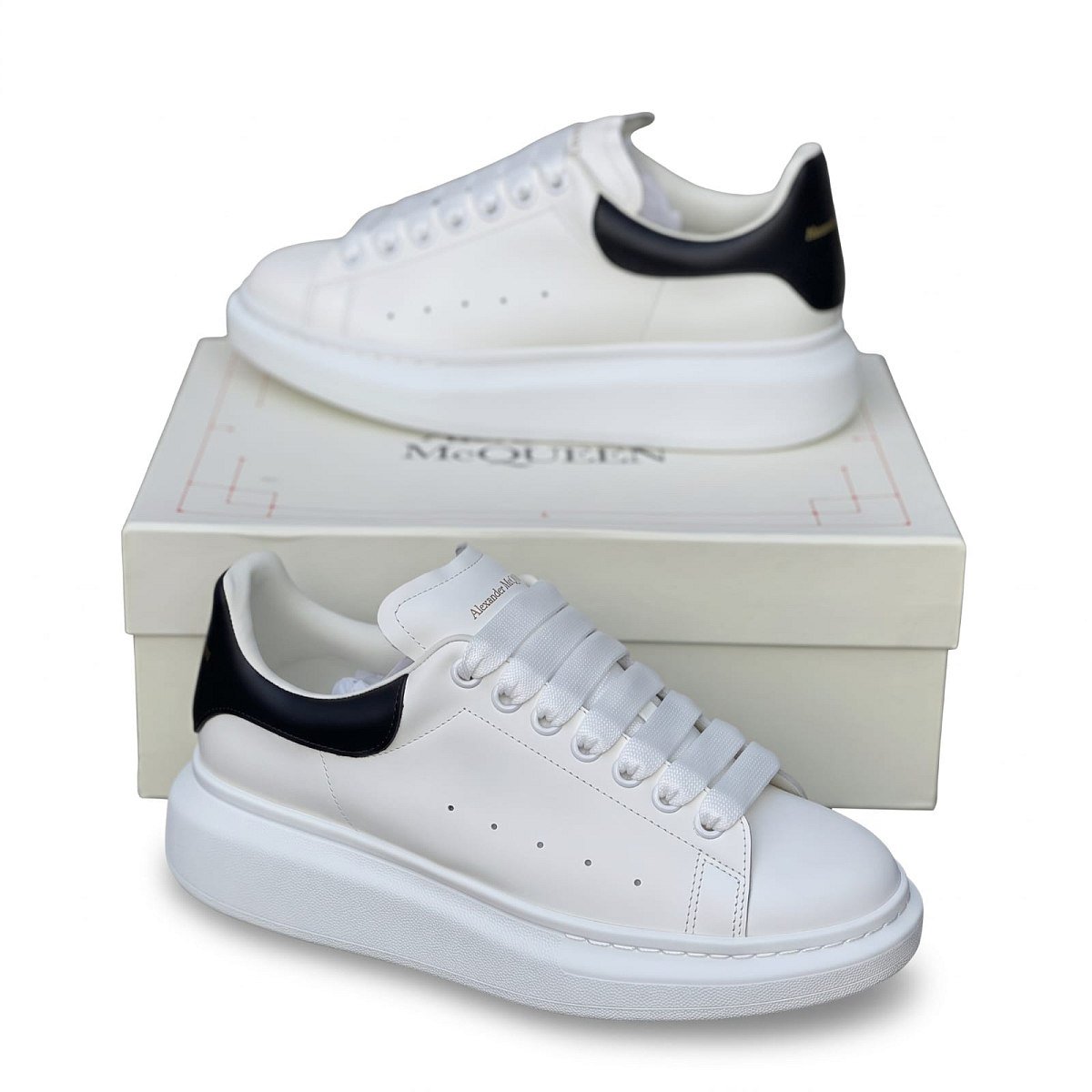 Alexander Mcqueen White/ Black Leather — 1