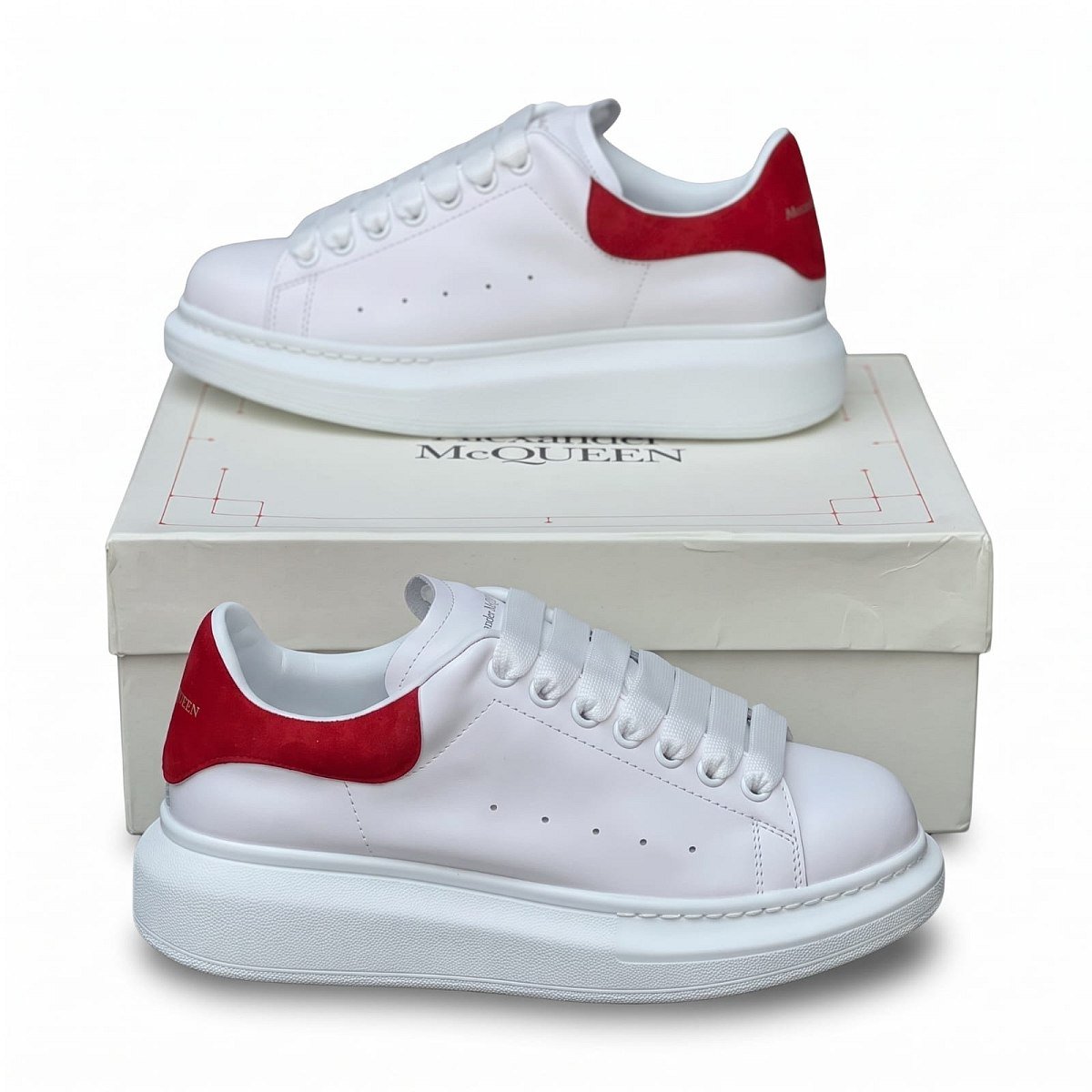 Alexander Mcqueen White With Red Suede — 1