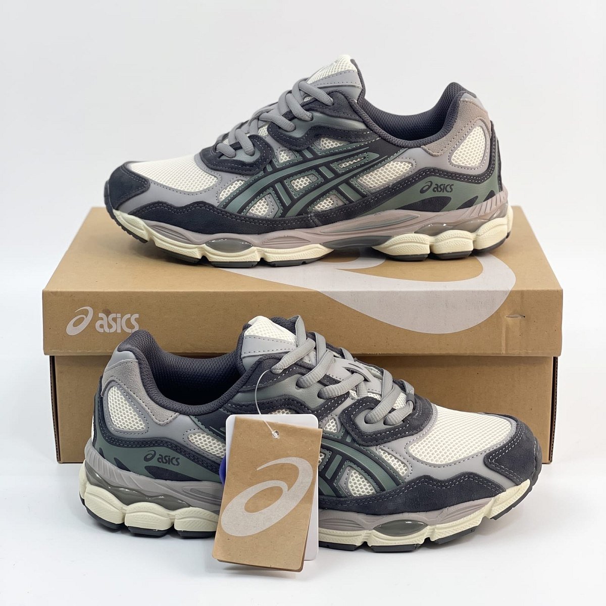 Asic Gel NYC Oatmeal Obsidian Grey — 1