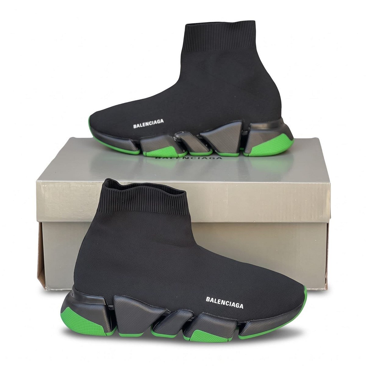 Balenciaga Speed Black/ Green — 1