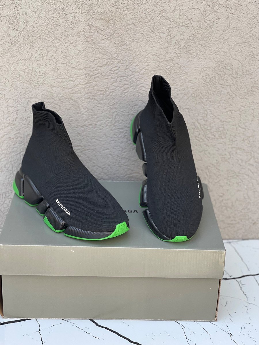 Balenciaga Speed Black/ Green — 2