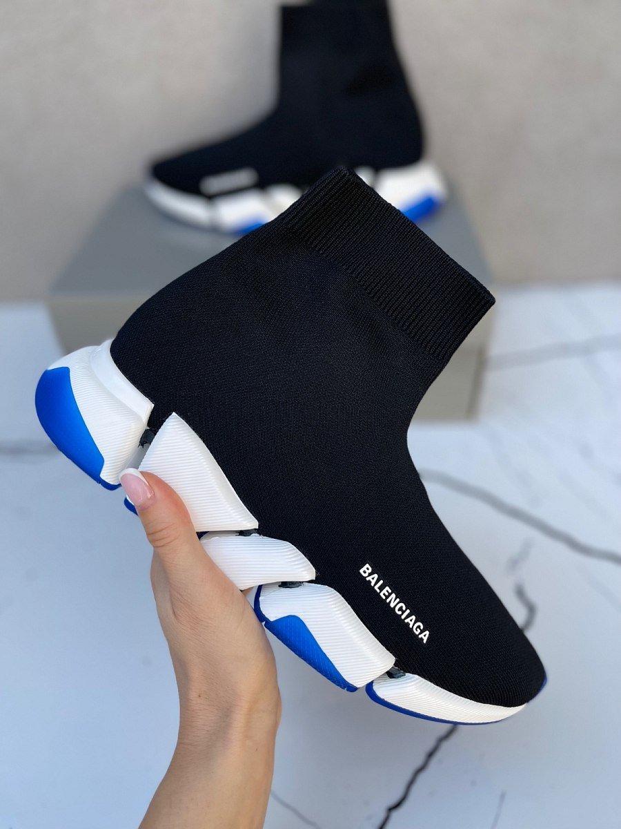 Balenciaga Speed Black/white/blue — 3