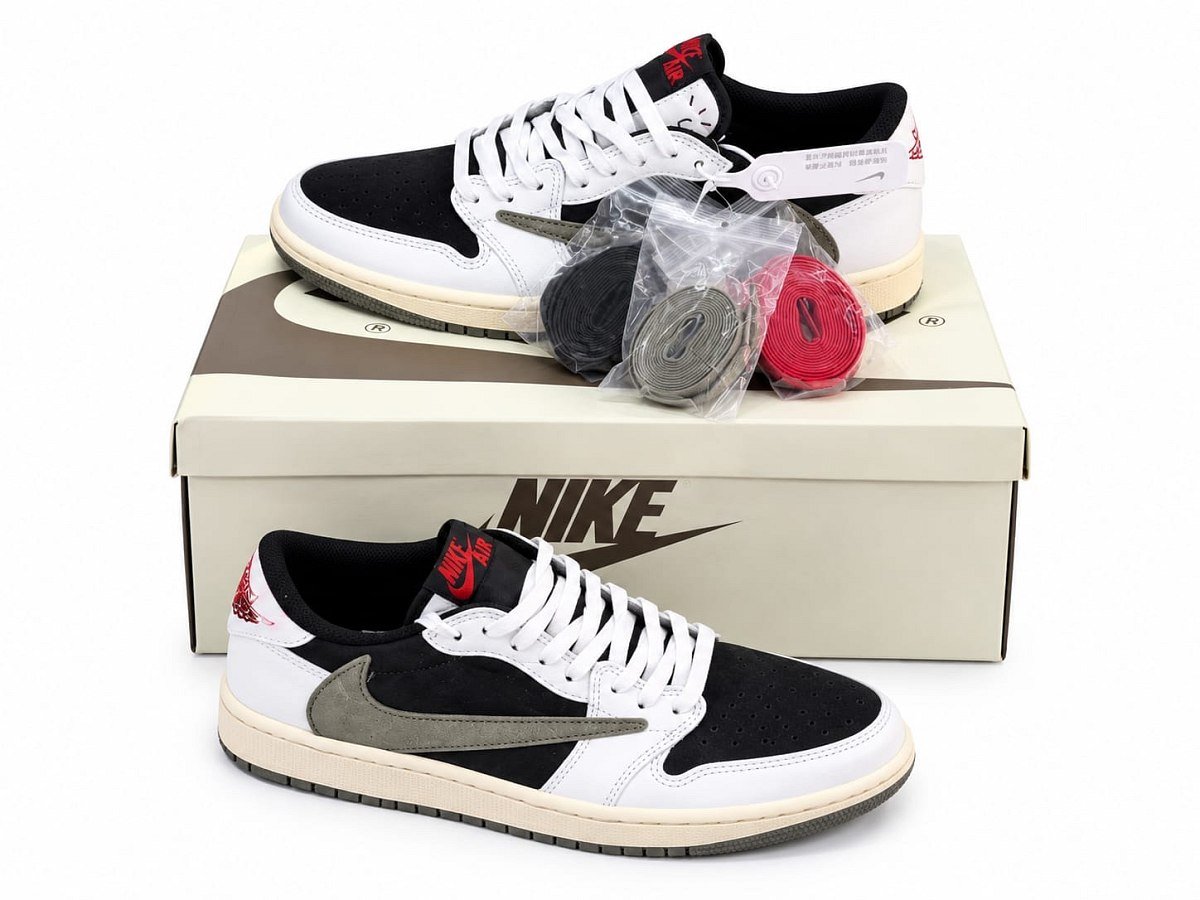Jordan 1 Low X Travis Scott Olive — 1