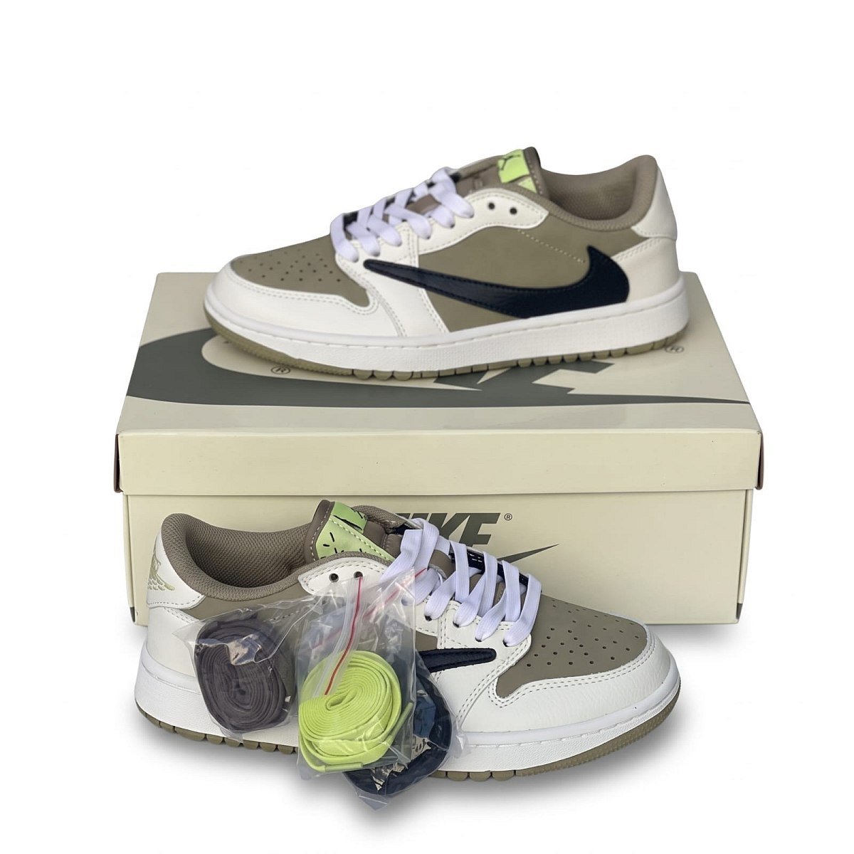 Jordan 1 Low X Travis Scott Neutral Olive — 1