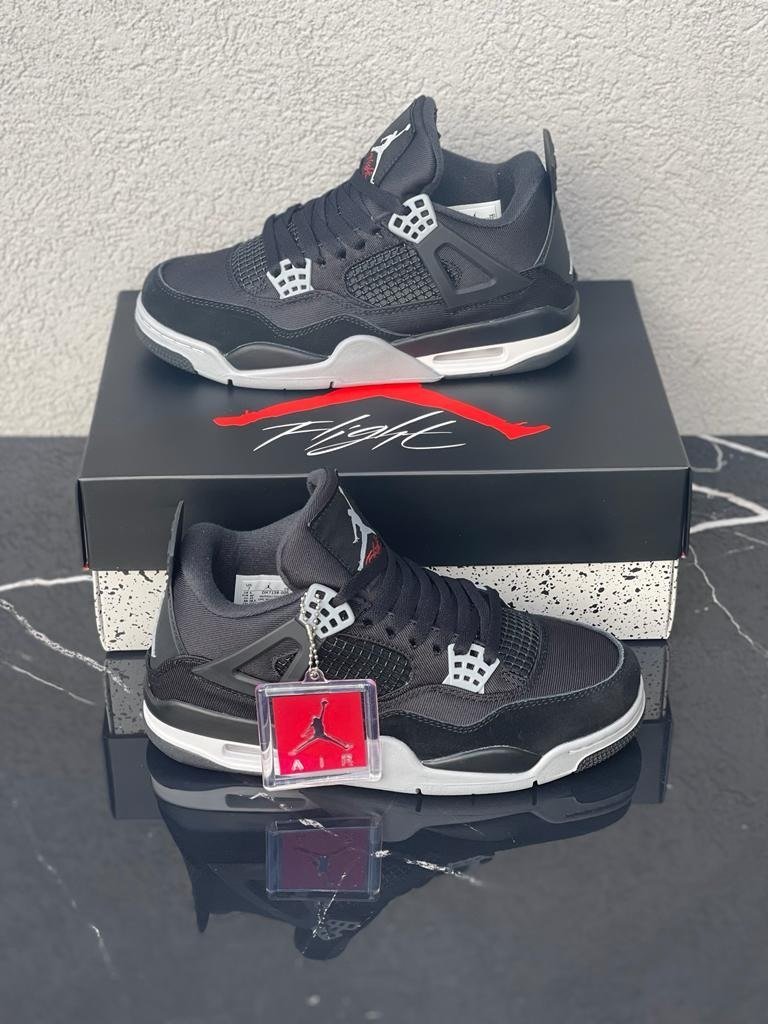 Jordan 4 Black Canvas — 2