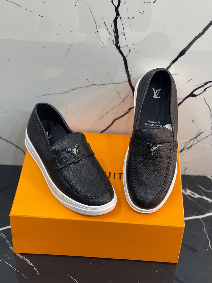 Louis Vuitton Black Leather Moccasin — 2